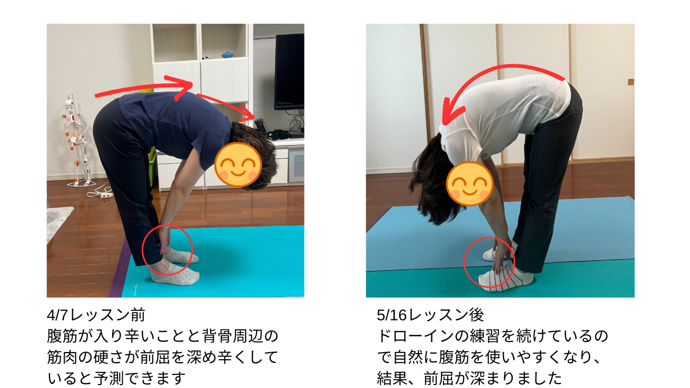 お客様の変化～前屈が深まった～ / パーソナルピラティス＆ヨガsmile